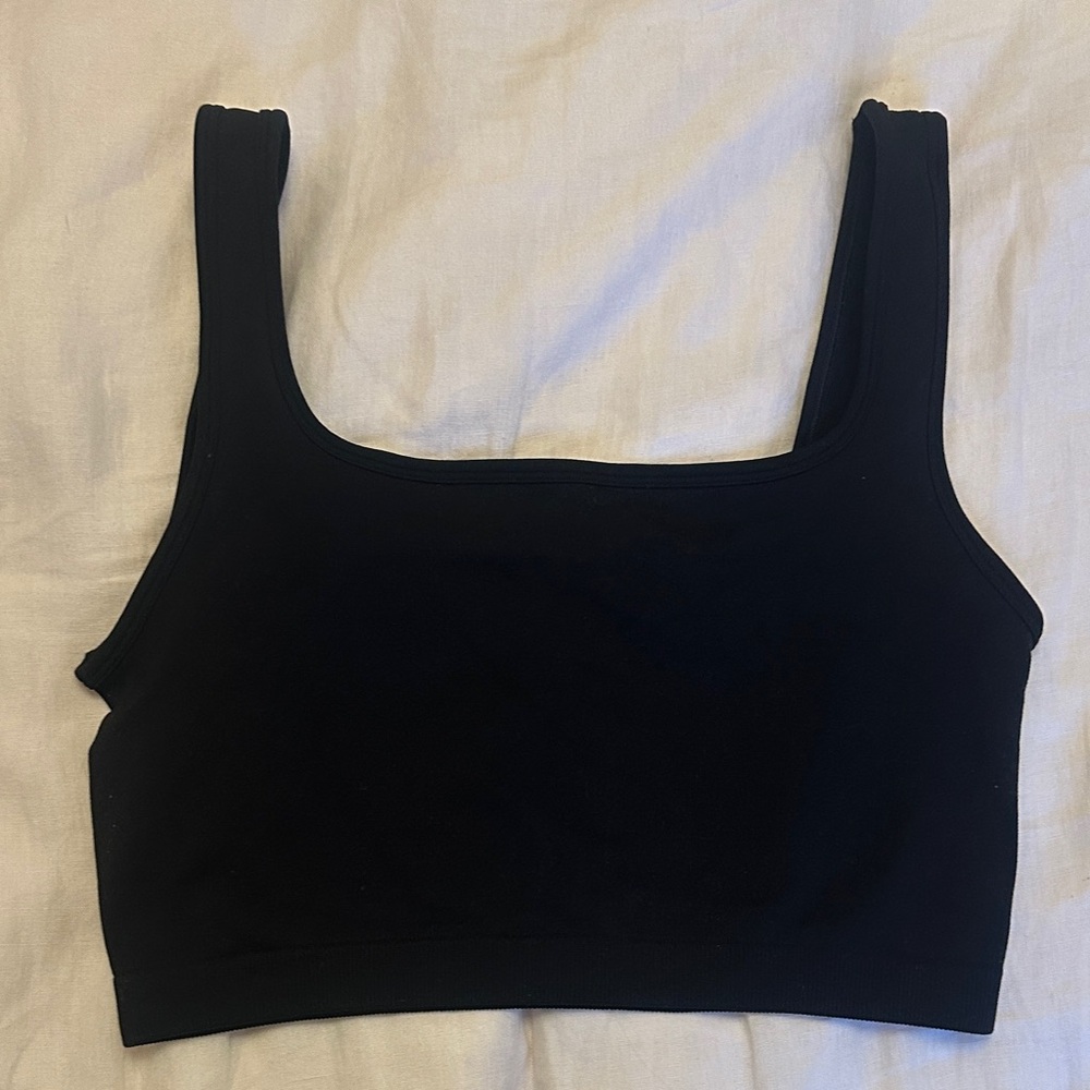 TNA Cropped Black Tank
